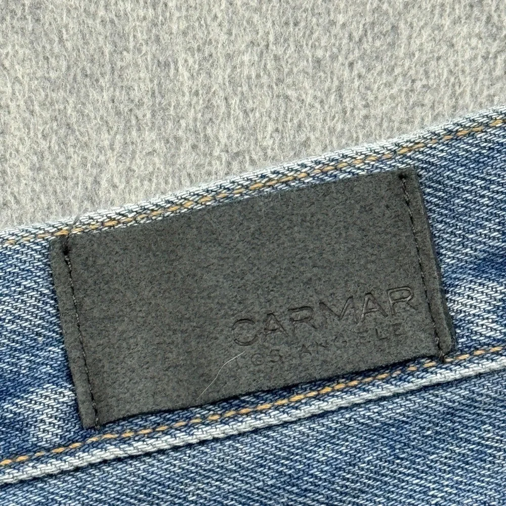 Carmar Emelia Jackson Jeans Womens 28 Blue Button Fly Distressed Raw Hem Pants